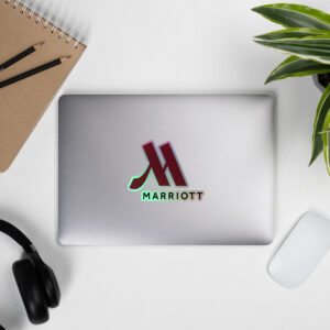 marriott kiss cut holographic stickers full color logo