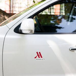 marriott bubble free stickers full color logo