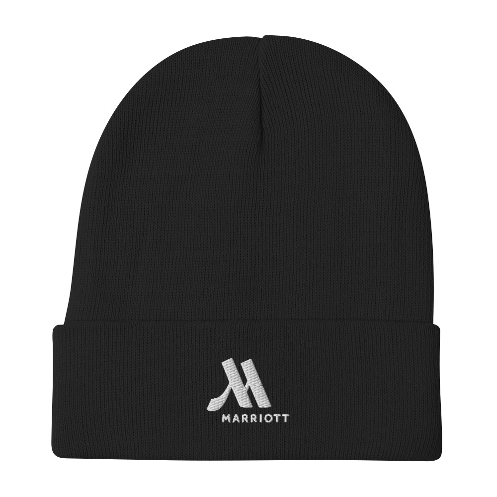 marriott knit beanie | otto cap white color logo