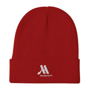 marriott knit beanie | otto cap white color logo