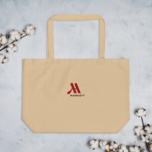marriott large organic tote bag | econscious full color logo