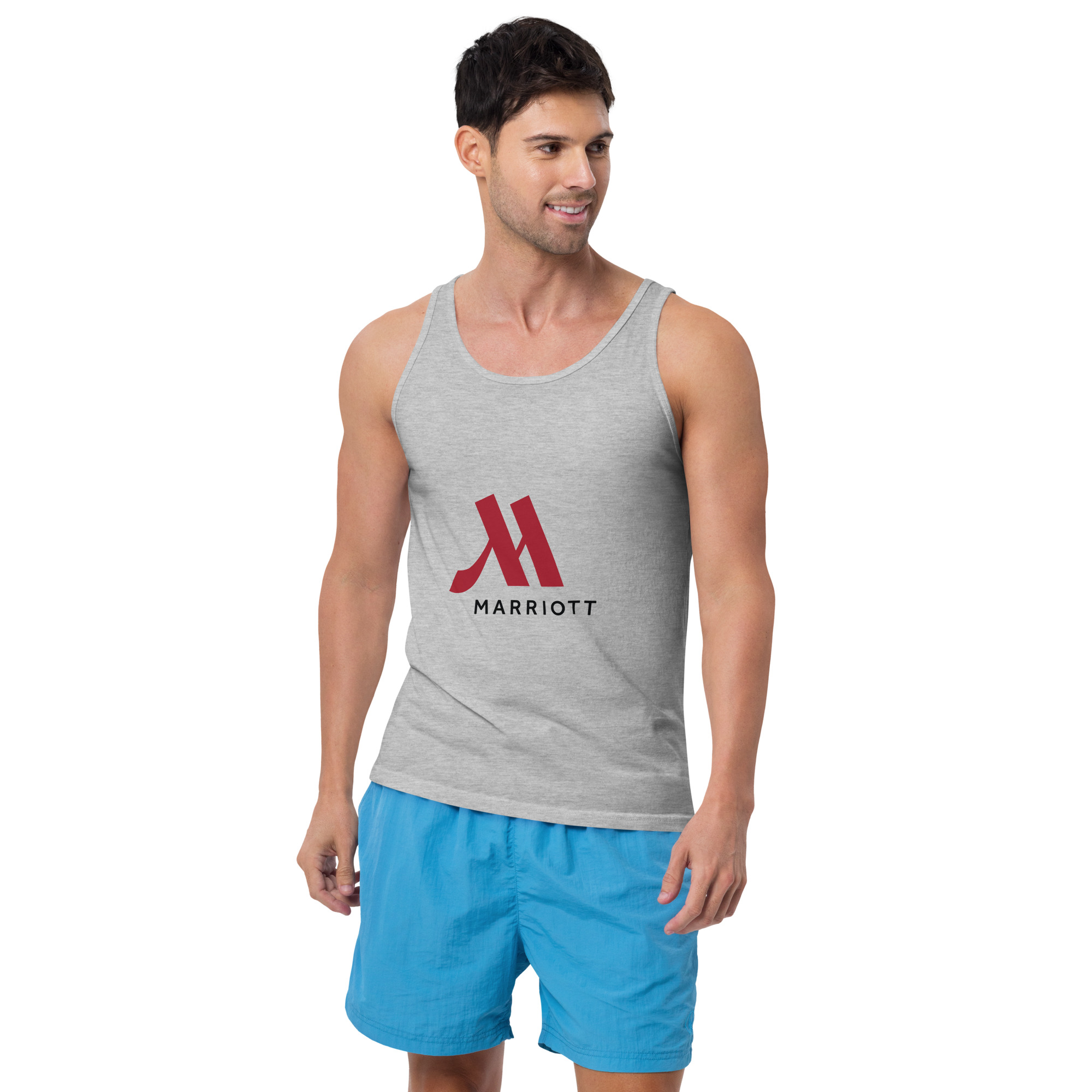 marriott men’s staple tank top | bella + canvas full color logo