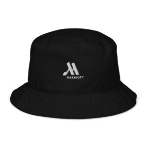 marriott organic bucket hat white color logo