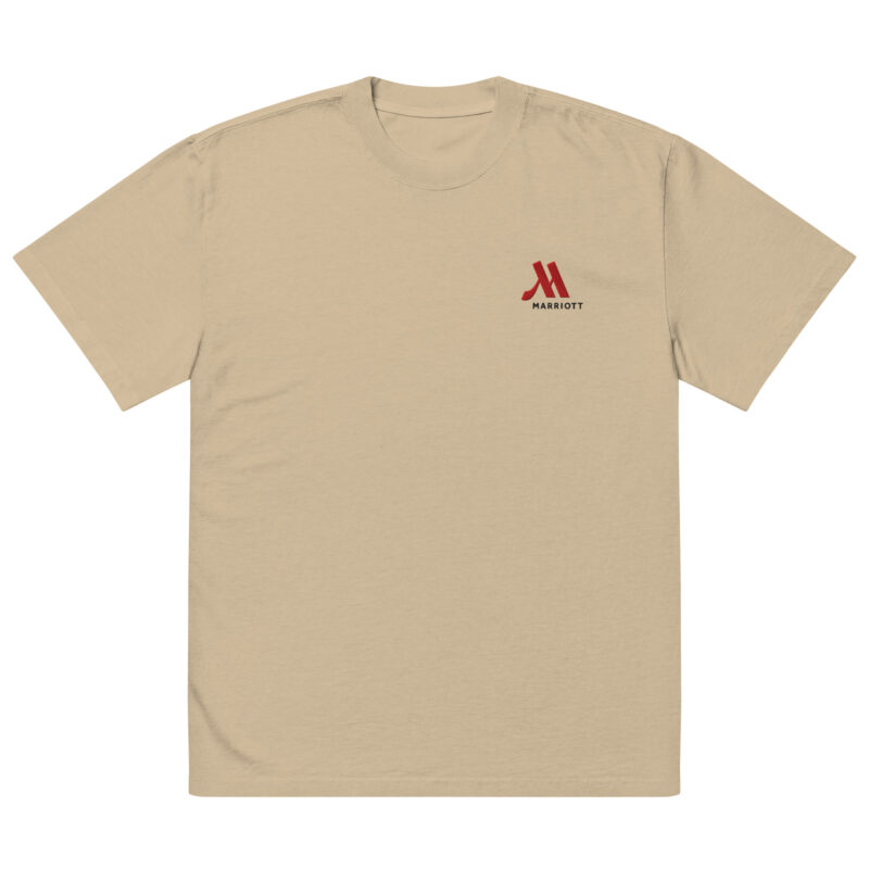 marriott oversized faded t shirt full color logo