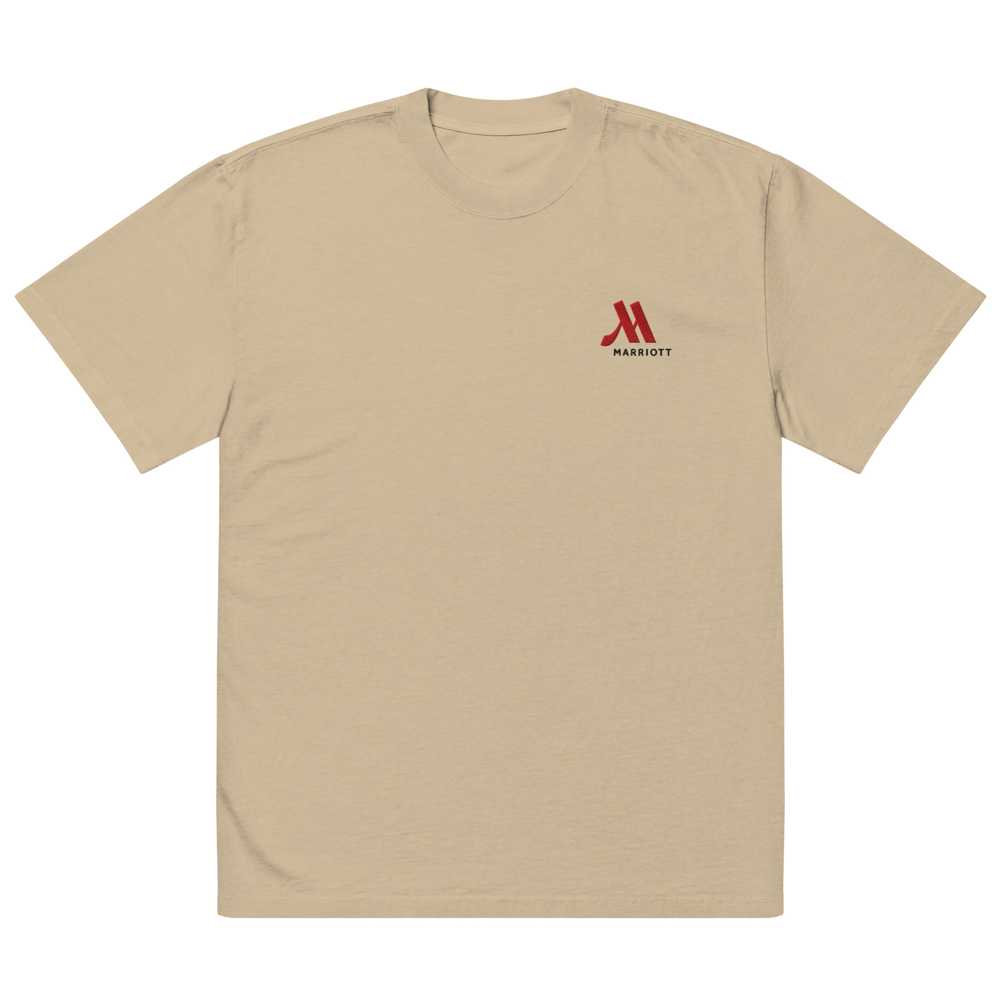 marriott oversized faded t shirt full color logo