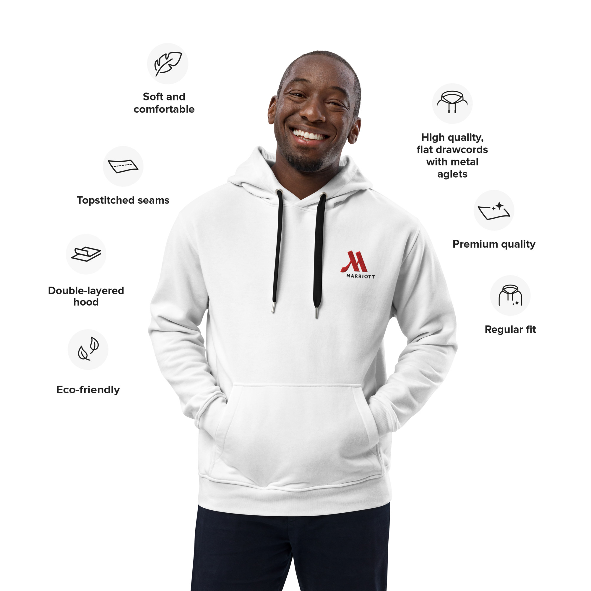 marriott premium eco hoodie full color logo
