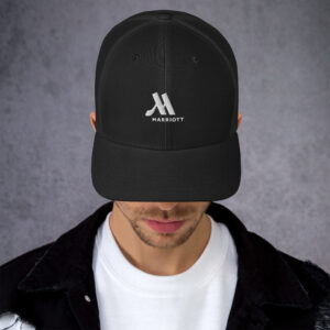 marriott retro trucker hat | yupoong white color logo