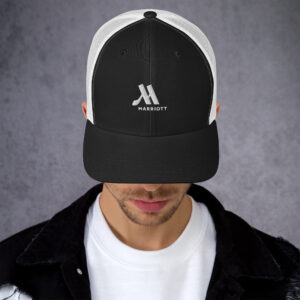 marriott retro trucker hat | yupoong white color logo