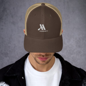 marriott retro trucker hat | yupoong white color logo