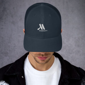 marriott retro trucker hat | yupoong white color logo