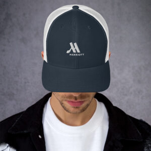 marriott retro trucker hat | yupoong white color logo