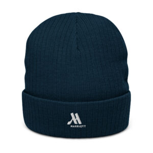 marriott ribbed knit beanie | atlantis white color logo