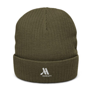 marriott ribbed knit beanie | atlantis white color logo