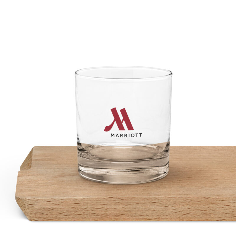 marriott rocks glass full color logo