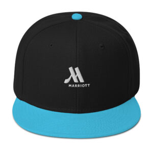 marriott snapback hat white color logo