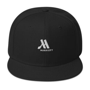 marriott snapback hat white color logo