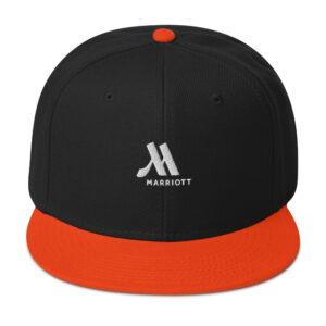 marriott snapback hat white color logo