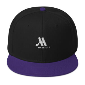 marriott snapback hat white color logo