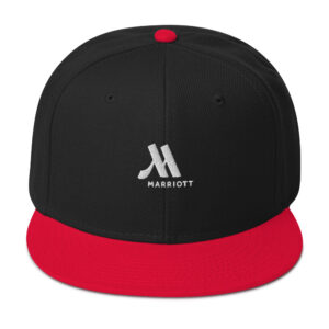 marriott snapback hat white color logo