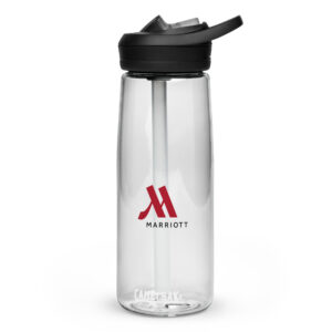marriott sports water bottle full color logo