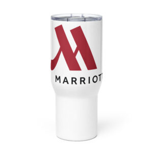 marriott travel mug with a handle full color logo