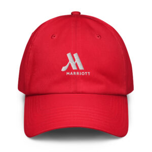 marriott under armour® dad hat white color logo