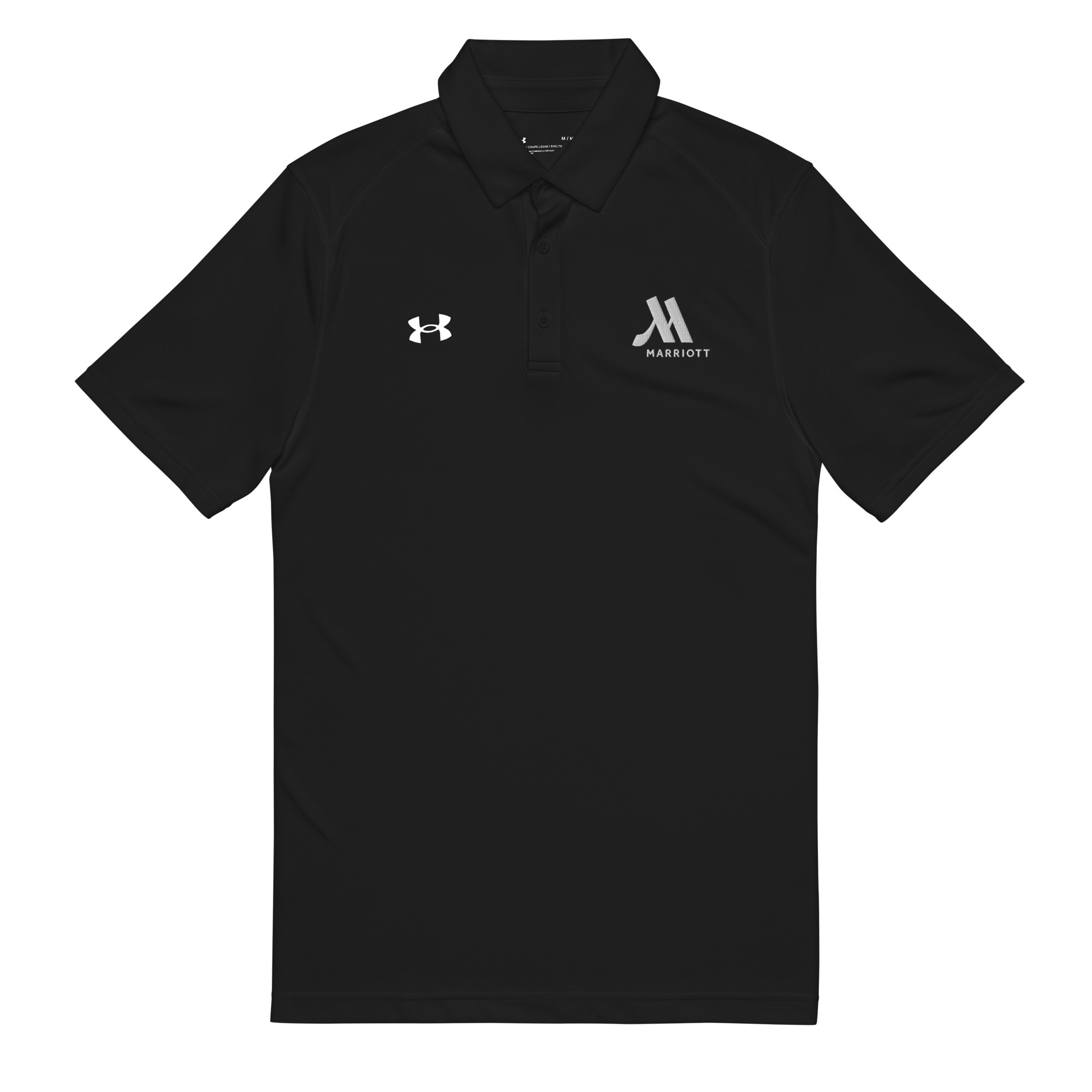 under armour® men's polo white color logo