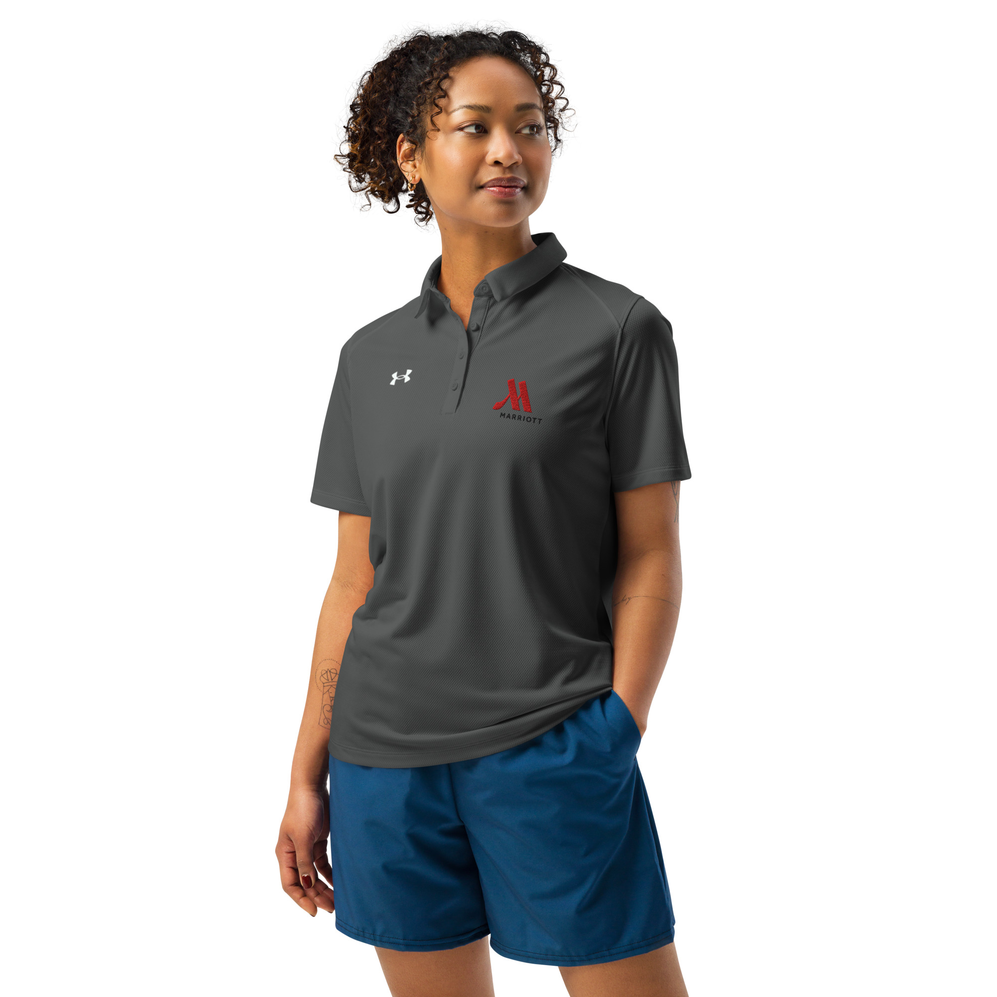 marriott under armour® women's polo shirt full color logo