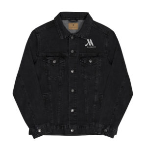 marriott unisex denim jacket | threadfast apparel white color logo