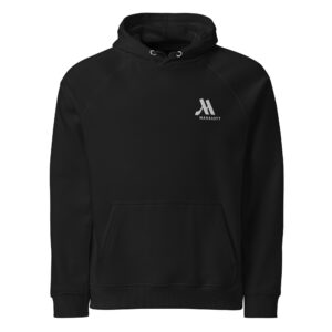 marriott unisex eco raglan hoodie white color logo