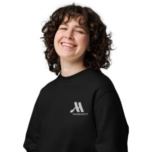 marriott unisex eco sweatshirt white color logo