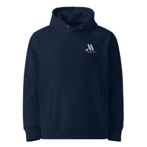 marriott unisex essential organic hoodie | stanley/stella white color logo