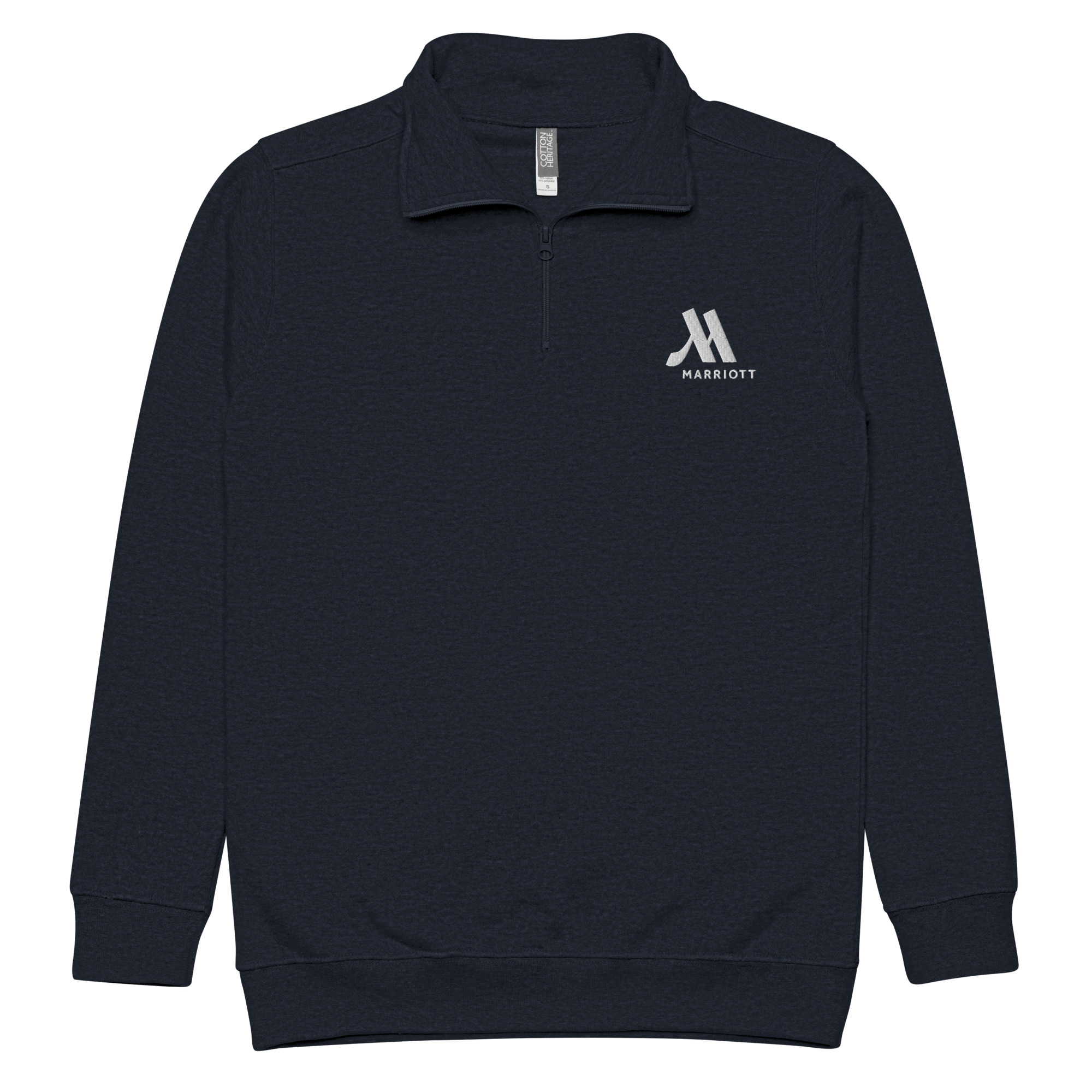 marriott unisex fleece pullover | cotton heritage white color logo