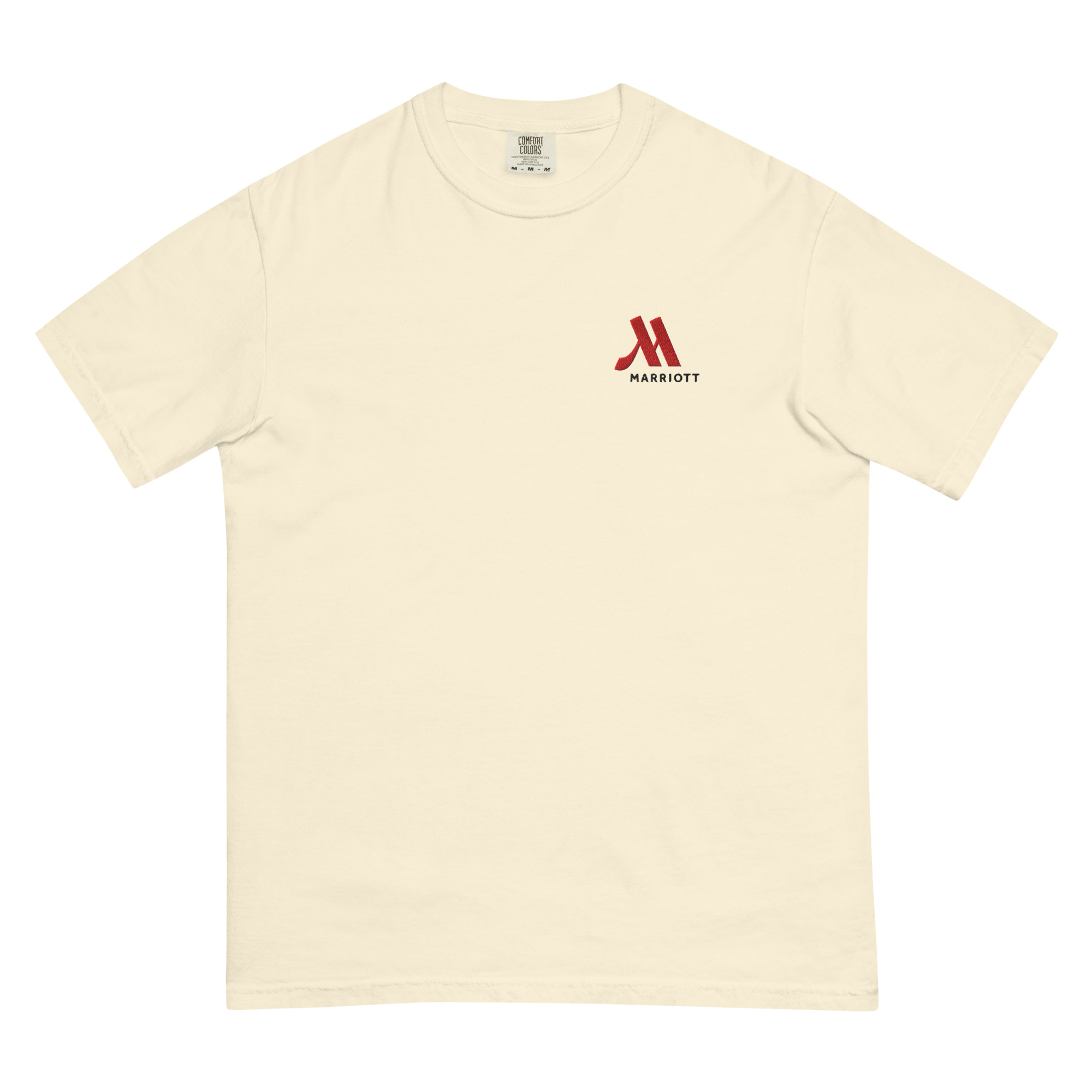 marriott unisex garment dyed heavyweight t shirt full color logo