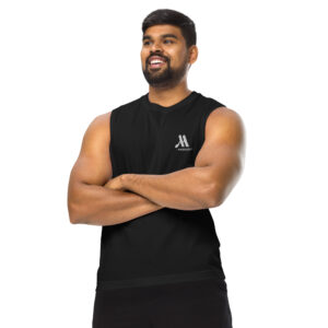 marriott unisex muscle shirt | bella + canvas white color logo