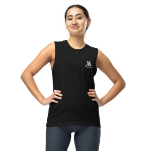 marriott unisex muscle shirt | bella + canvas white color logo