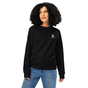 marriott unisex organic mid weight sweatshirt white color logo