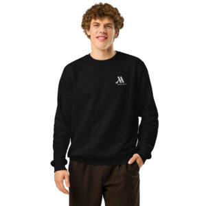 marriott unisex organic mid weight sweatshirt white color logo