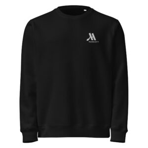 marriott unisex organic mid weight sweatshirt white color logo