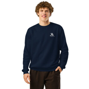 marriott unisex organic mid weight sweatshirt white color logo