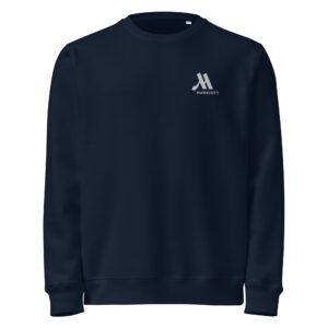marriott unisex organic mid weight sweatshirt white color logo