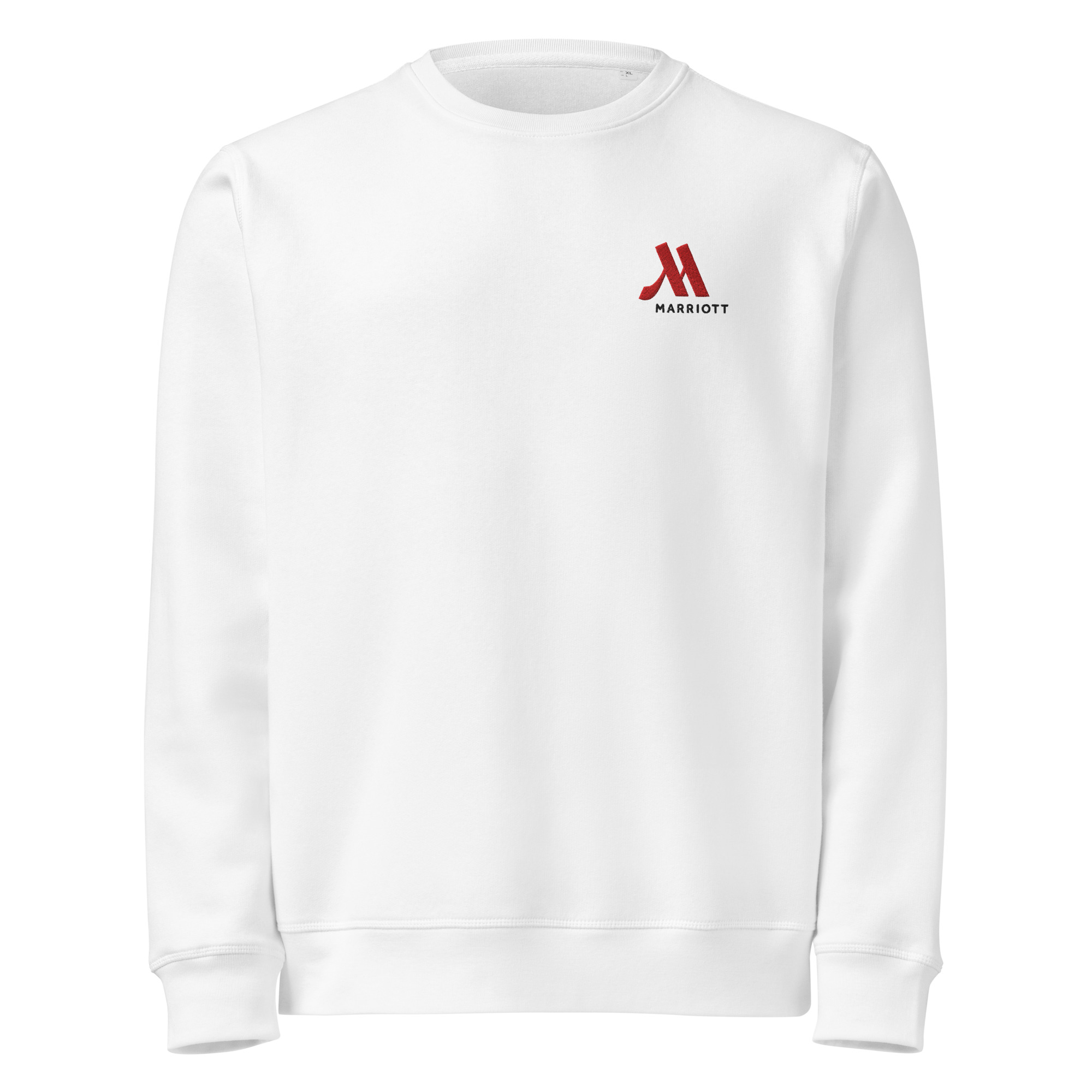marriott unisex organic mid weight sweatshirt full color logo