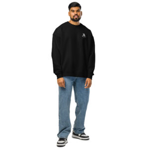 marriott unisex organic oversized sweatshirt white color logo