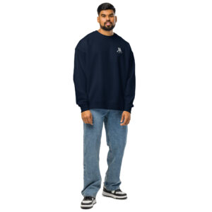 marriott unisex organic oversized sweatshirt white color logo
