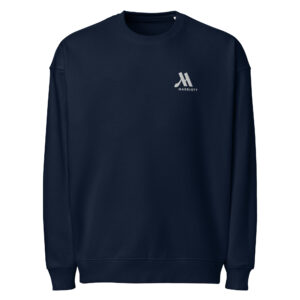marriott unisex organic oversized sweatshirt white color logo