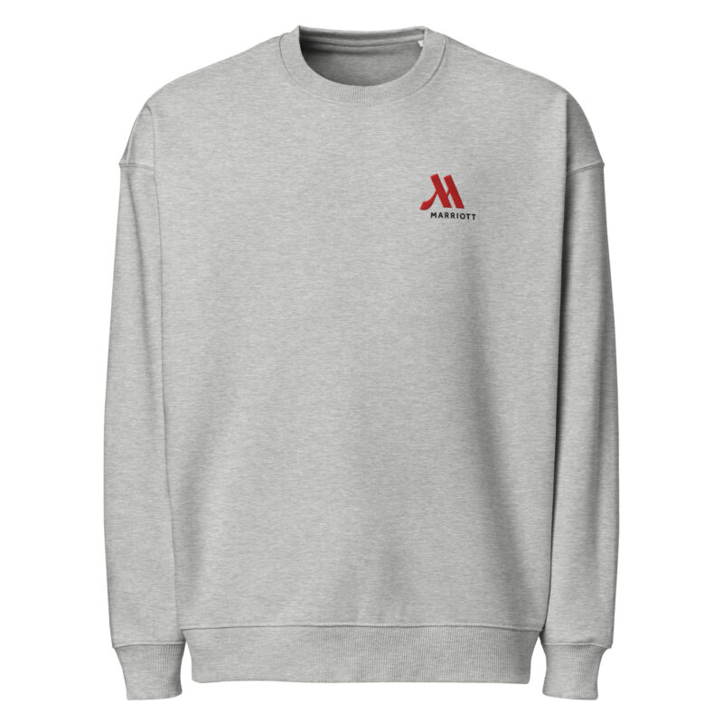 marriott unisex organic oversized sweatshirt full color logo