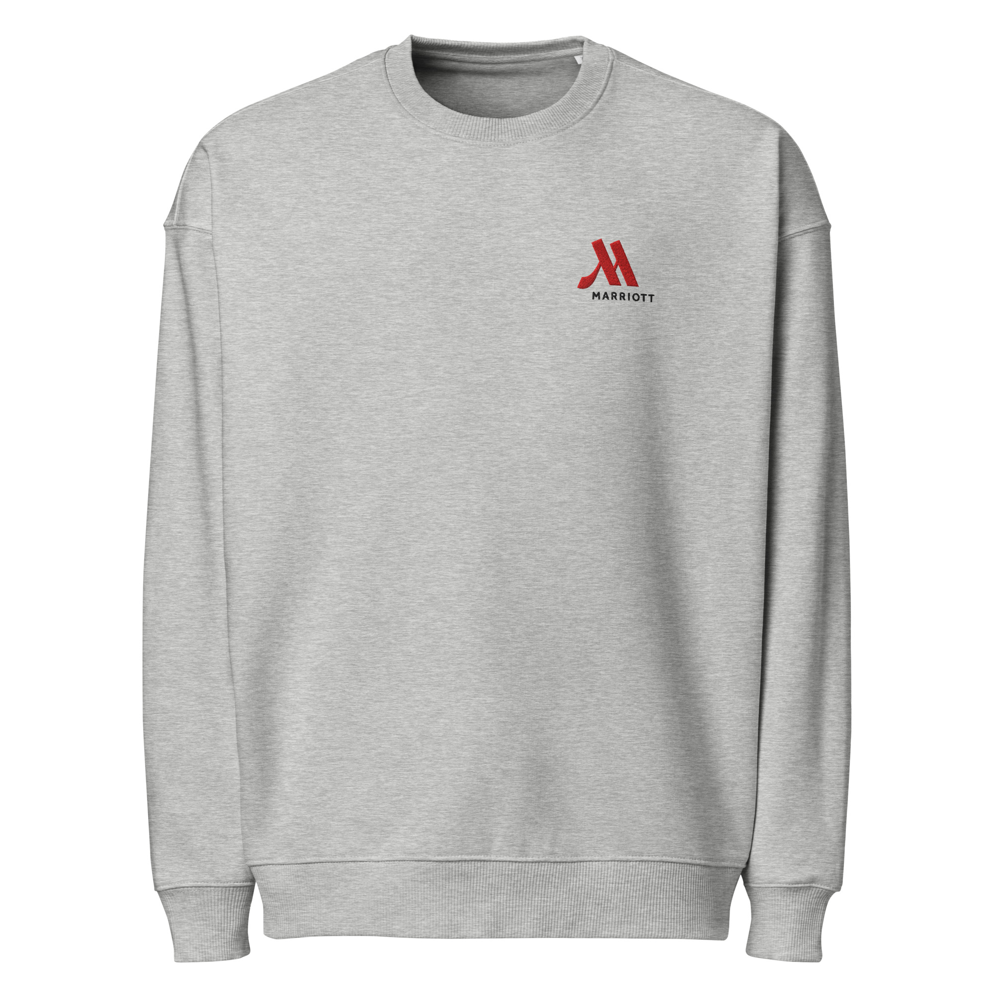 marriott unisex organic oversized sweatshirt full color logo