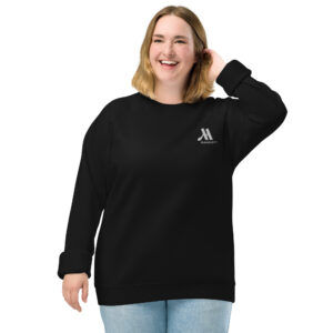 marriott unisex organic raglan sweatshirt | sol's white color logo