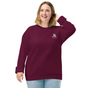 marriott unisex organic raglan sweatshirt | sol's white color logo