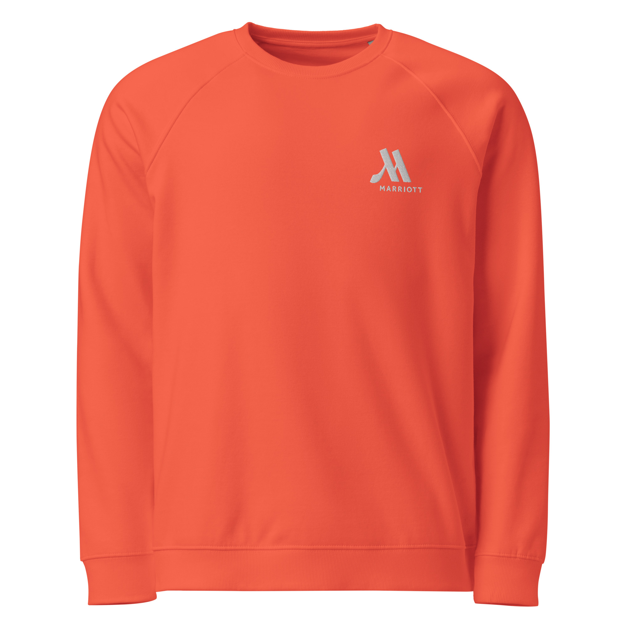 marriott unisex organic raglan sweatshirt | sol's white color logo